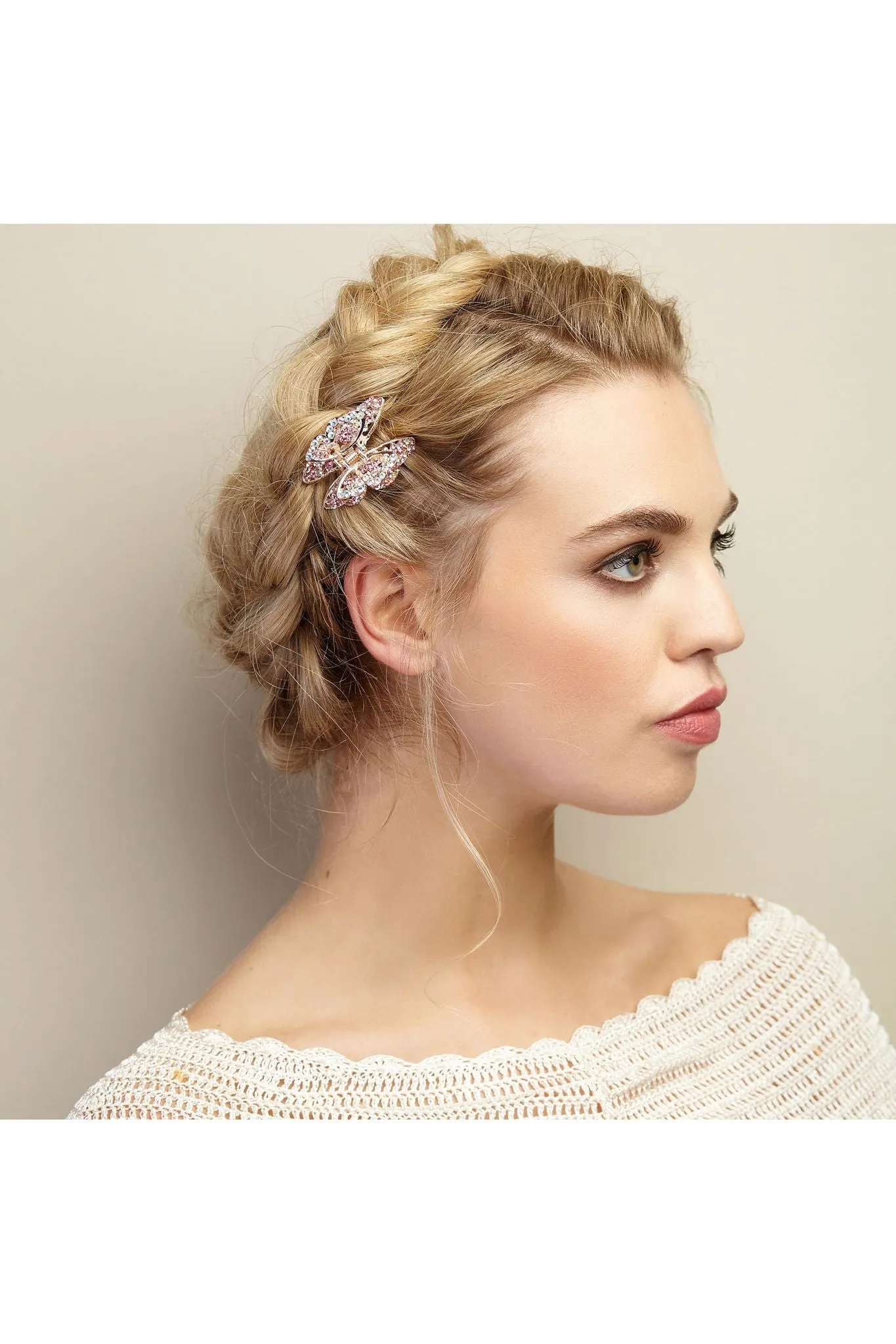 Butterfly Hair Clip Claw Rose Gold by QueenMee Accessories sold by Goddiva