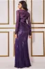 Goddiva Shooting Star Sequin Maxi Dress - Purple sold by Goddiva