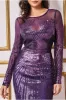 Goddiva Shooting Star Sequin Maxi Dress - Purple sold by Goddiva