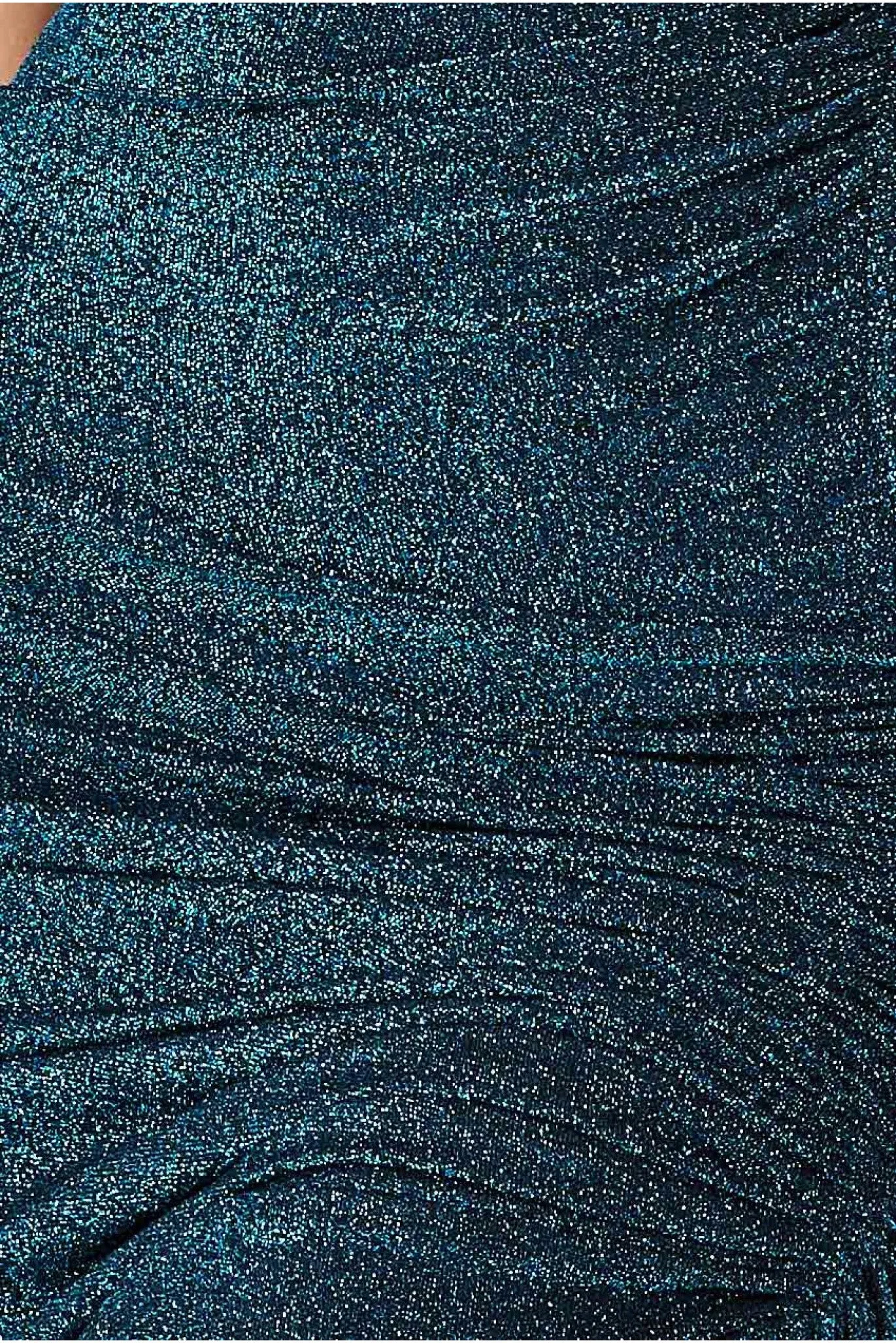 Off The Shoulder Drawstring Side Midi - Blue by Goddiva sold by Goddiva product image thumbnail 4