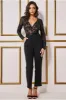 Sequin Mesh Jumpsuit - Black by Goddiva sold by Goddiva