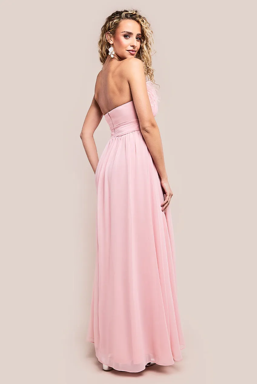 Bridesmaids Chiffon Maxi Dress - Blush by Goddiva sold by Goddiva product image thumbnail 2