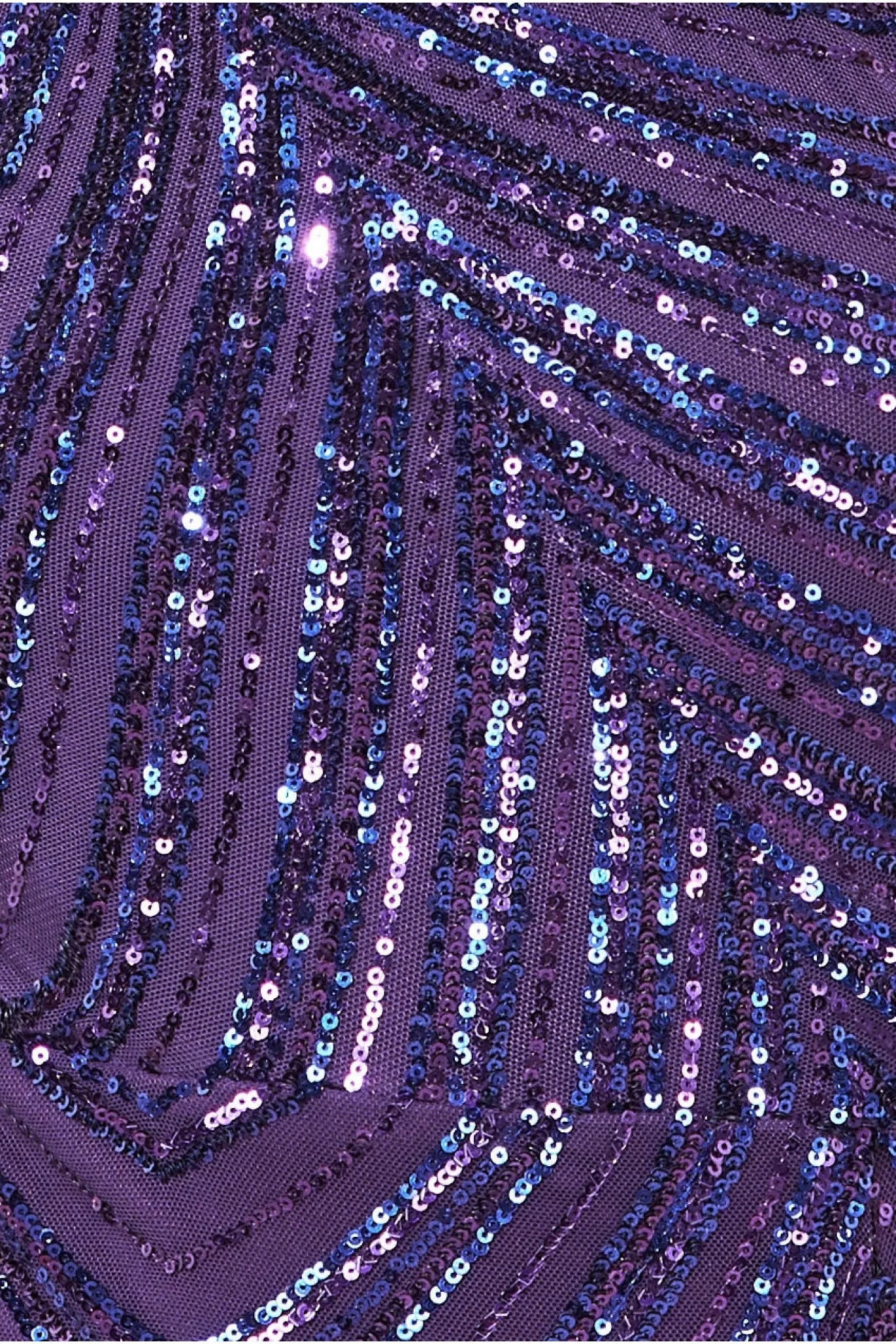 One Shoulder Sequin Maxi Dress - Purple by Goddiva sold by Goddiva product image thumbnail 4