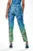 Zebra Print Ombre Trosuers In Blue And Green by Liquorish sold by Goddiva