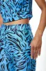 Zebra Print Ombre Trosuers In Blue And Green by Liquorish sold by Goddiva
