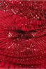 Starburst Effect Maxi Dress - Red by Goddiva sold by Goddiva