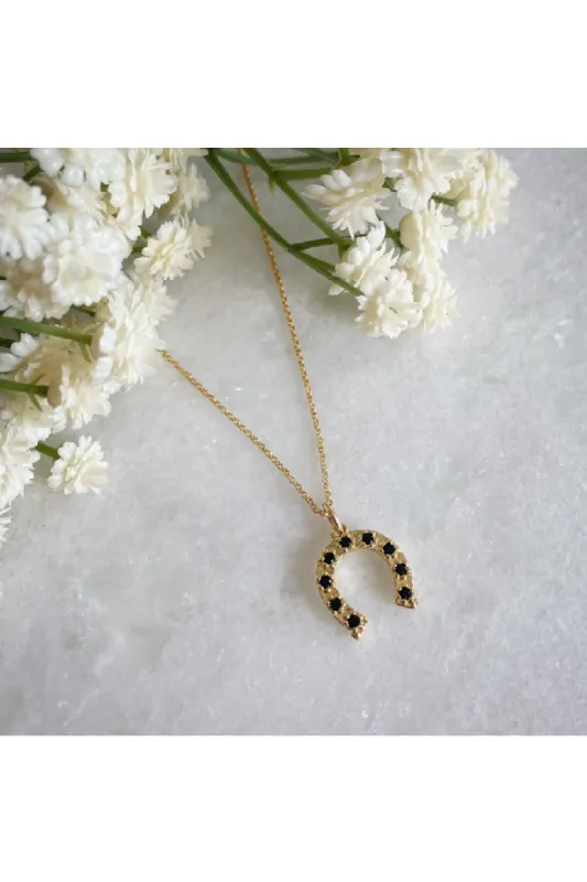Wisteria London Horseshoe Necklace sold by Goddiva