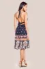 Halter Neck Printed Midi Dress - Black by City Goddess sold by Goddiva