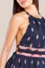 Halter Neck Printed Midi Dress - Black by City Goddess sold by Goddiva