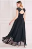 Crochet & Pleated Top High Low Maxi - Black by Goddiva sold by Goddiva