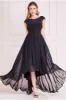 Crochet & Pleated Top High Low Maxi - Black by Goddiva sold by Goddiva