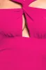 Scuba Crepe Twist Cutout Maxi Dress - Hot Pink by Goddiva sold by Goddiva