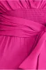 Chiffon Puffy Sleeve Jumpsuit - Magenta by Goddiva sold by Goddiva