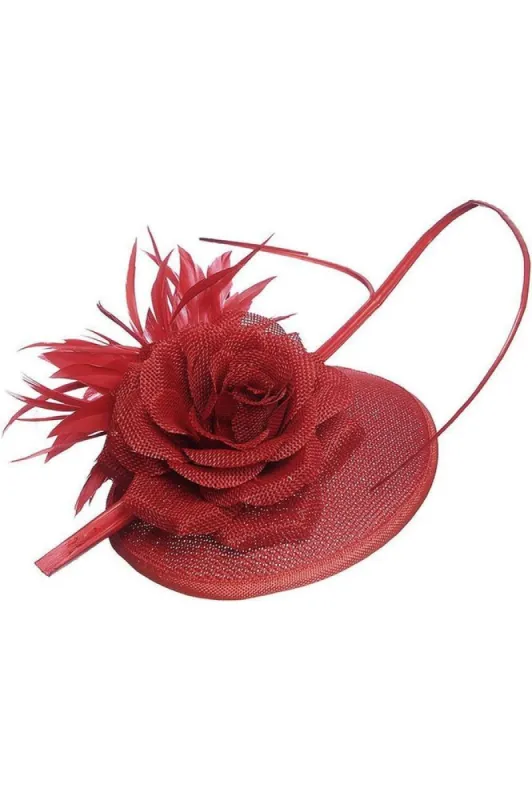Ruby Rocks Cruz Fascinator - Red sold by Goddiva