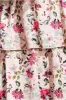 Layered Dipped Hem Floral Maxi - Beige by Goddiva sold by Goddiva