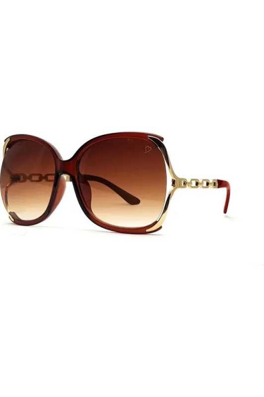 Ruby Rocks Cherry Oversized Sunglasses In Crystal Brown sold by Goddiva