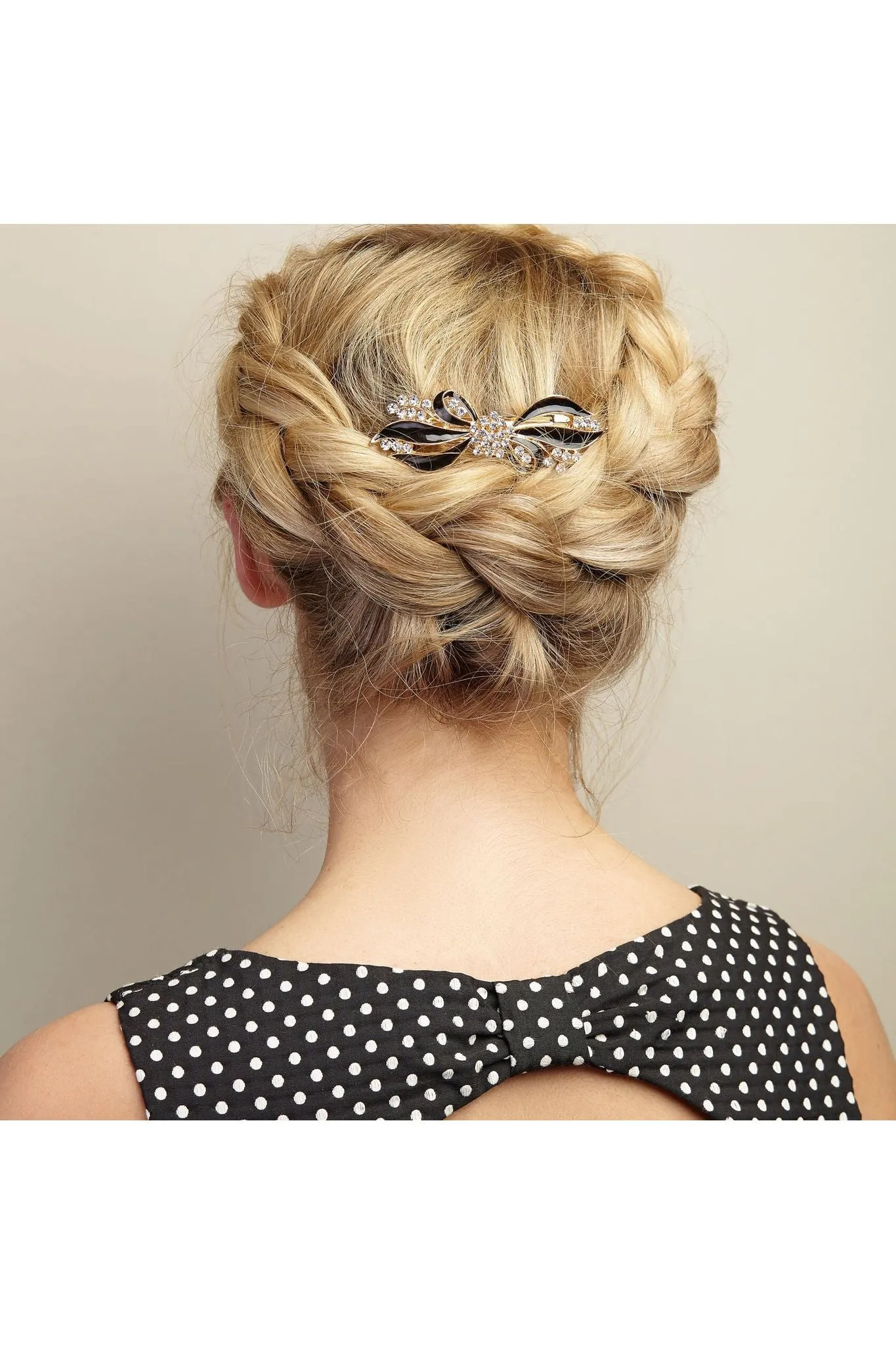 Bow Hair Clip With Diamante by QueenMee Accessories sold by Goddiva product image thumbnail 3