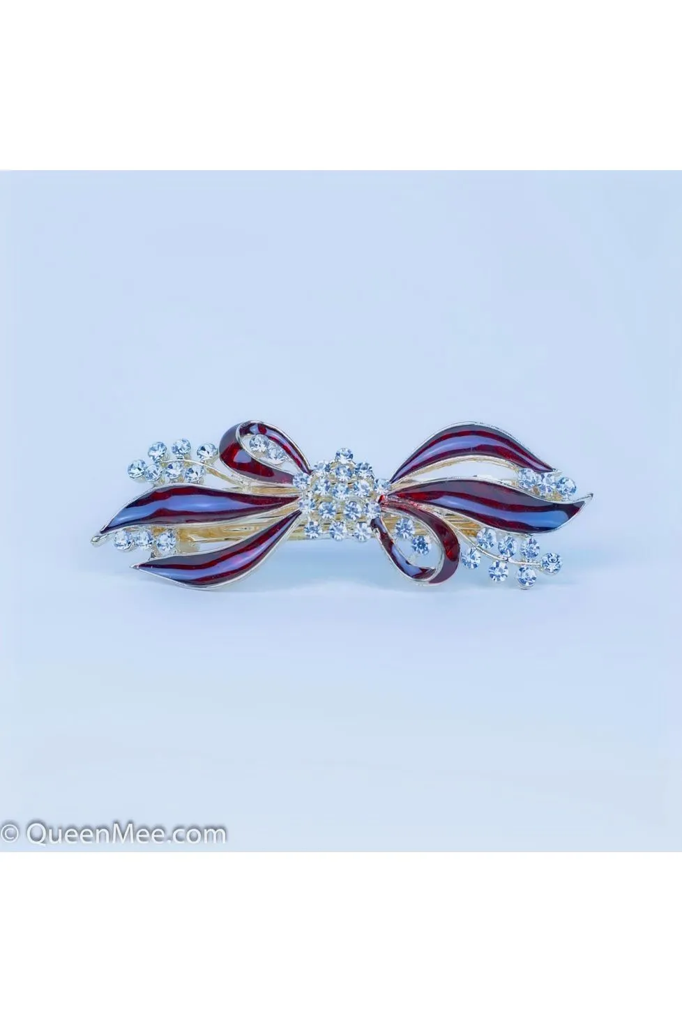 Bow Hair Clip With Diamante by QueenMee Accessories sold by Goddiva product image thumbnail 4