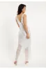 Liquorish Lace Detailed V Neck Maxi Dress In White sold by Goddiva