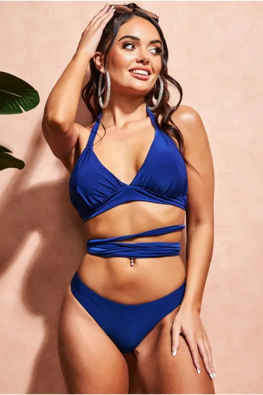Multi Tie Bikini - Royal Blue by Goddiva sold by Goddiva