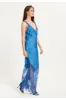 Liquorish Lace Detailed V Neck Maxi Dress In Blue sold by Goddiva