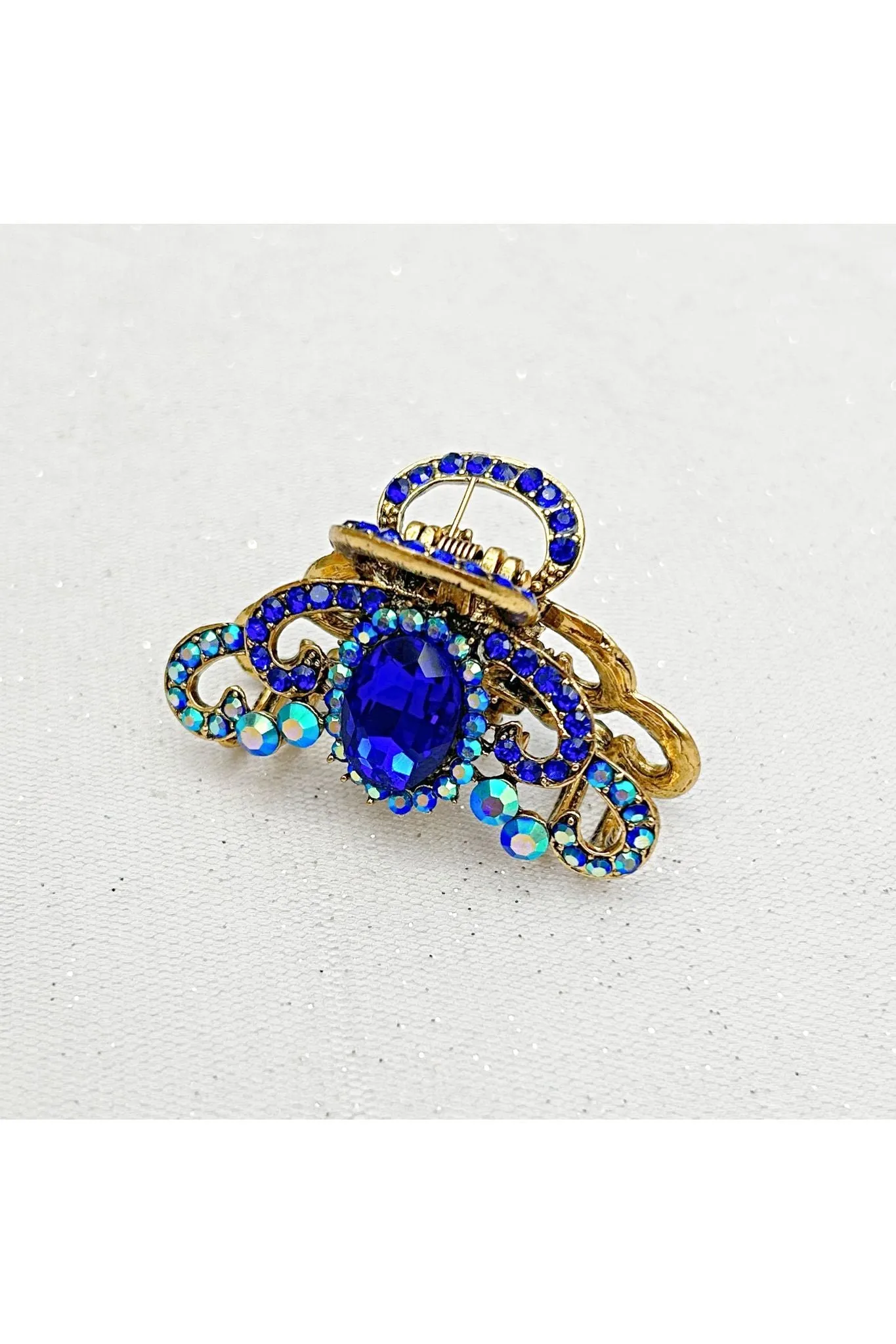Blue Hair Claw Clip With Gems by QueenMee Accessories sold by Goddiva product image thumbnail 3