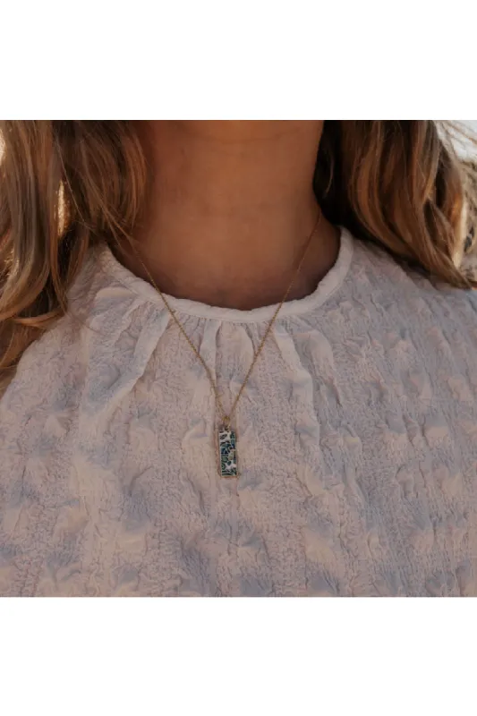 Wisteria London Tide Gold Enamel Necklace made by Goddiva