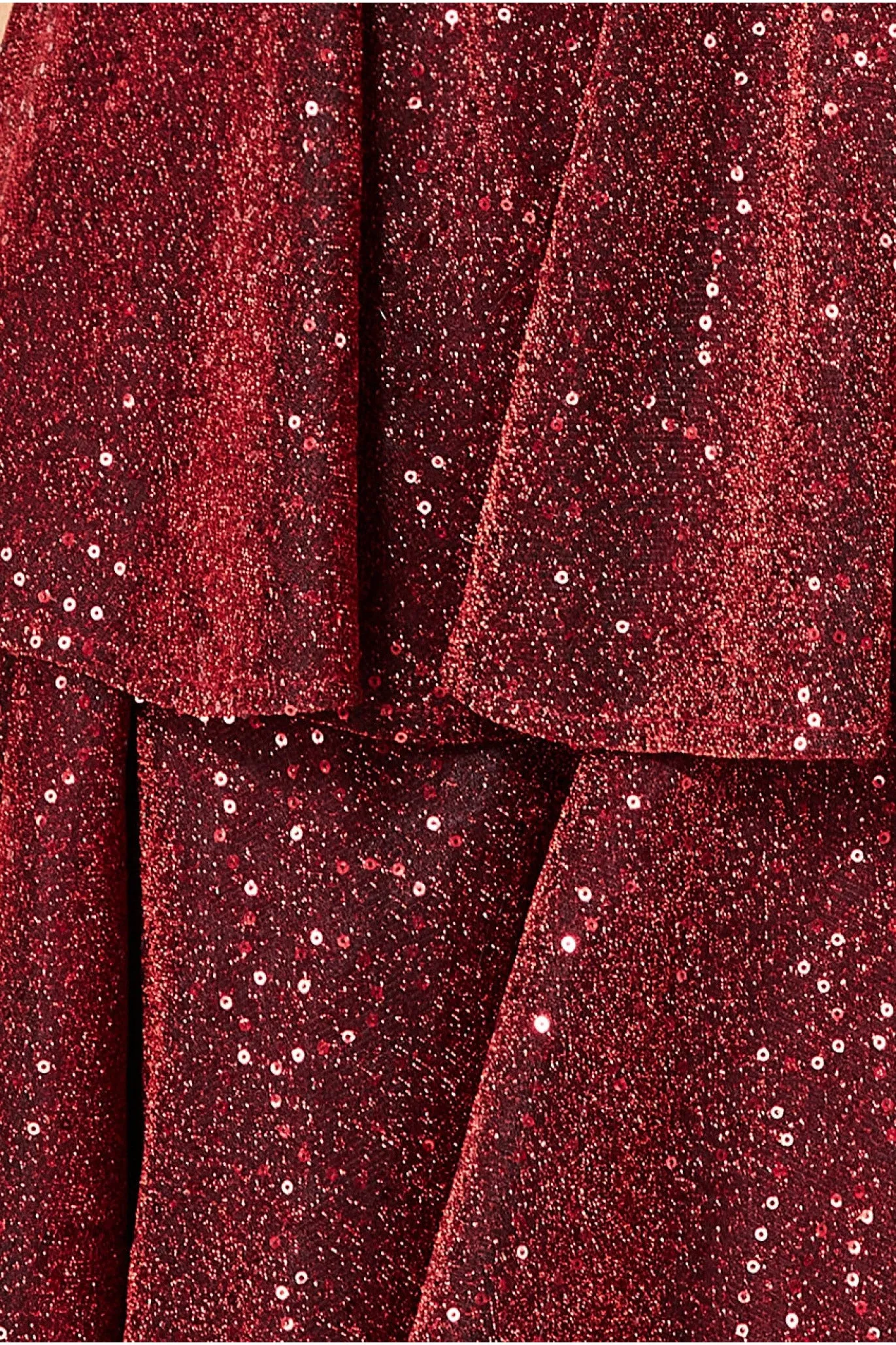 Sequin Lurex Tiered Midi Dress - Wine by Goddiva sold by Goddiva product image thumbnail 5