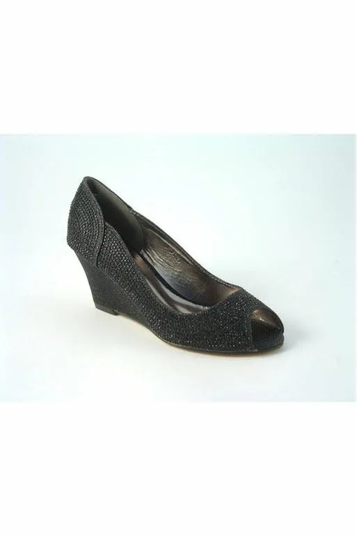 Glitz Shoes Murcia Sabatiné Glitter Wedges sold by Goddiva product image thumbnail 5