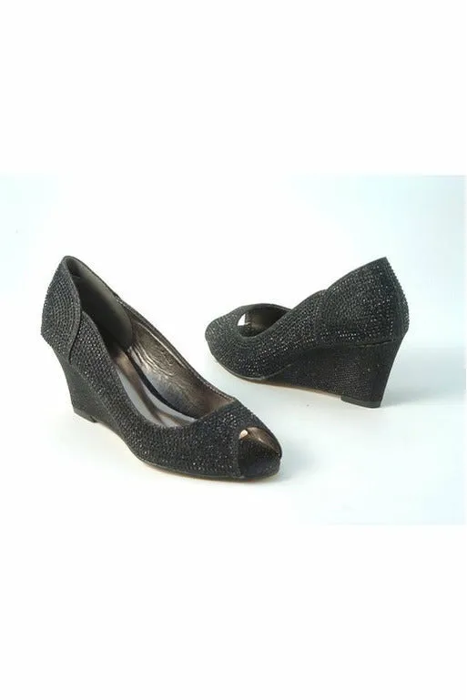 Glitz Shoes Murcia Sabatiné Glitter Wedges sold by Goddiva product image thumbnail 2