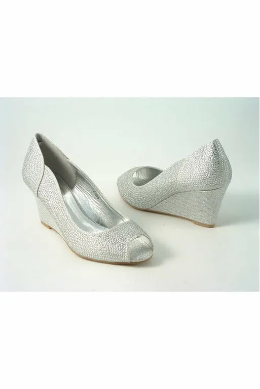 Glitz Shoes Murcia Sabatiné Glitter Wedges sold by Goddiva product image thumbnail 3