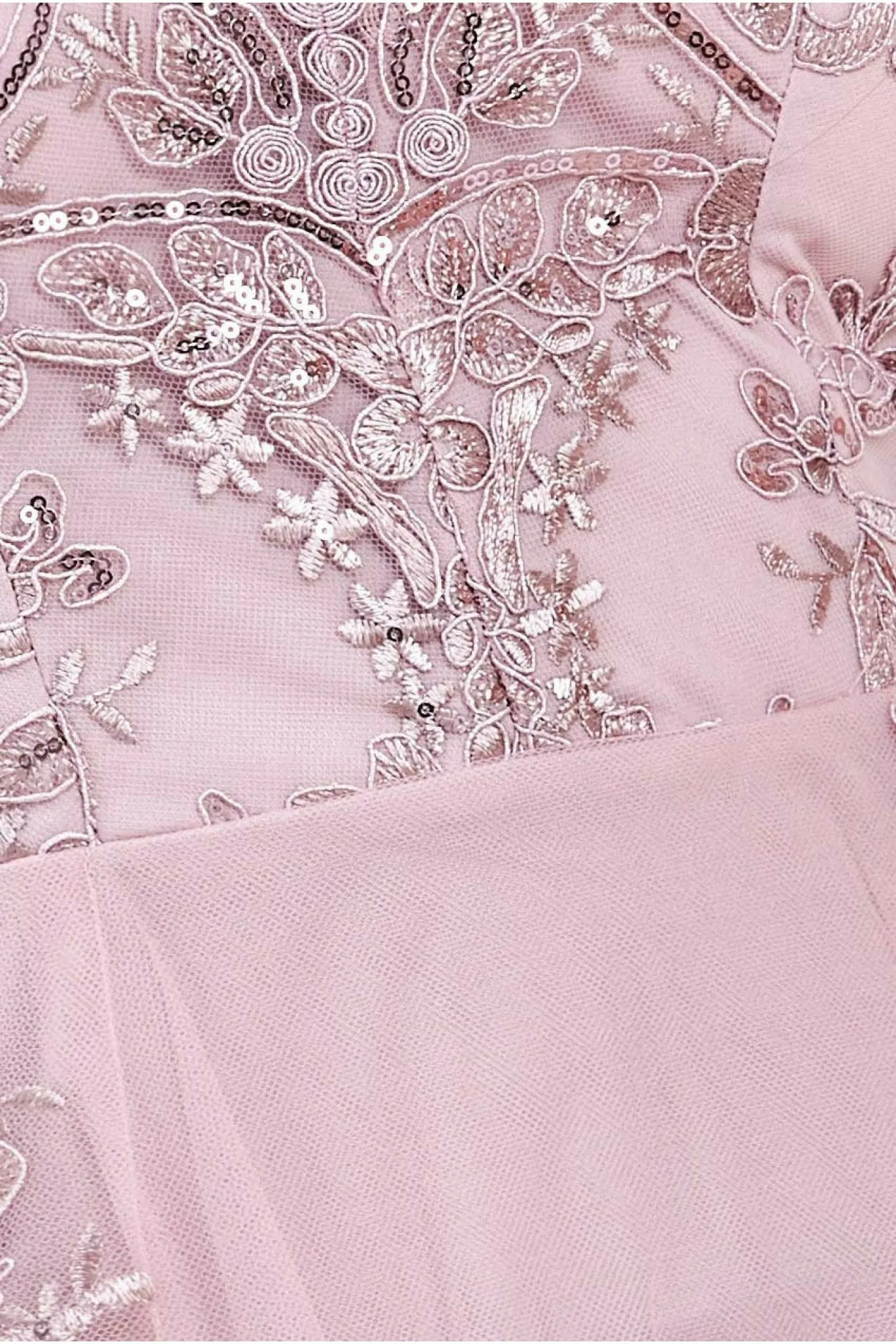 Goddiva High Low Scalloped Midi Dress - Blush sold by Goddiva product image thumbnail 4