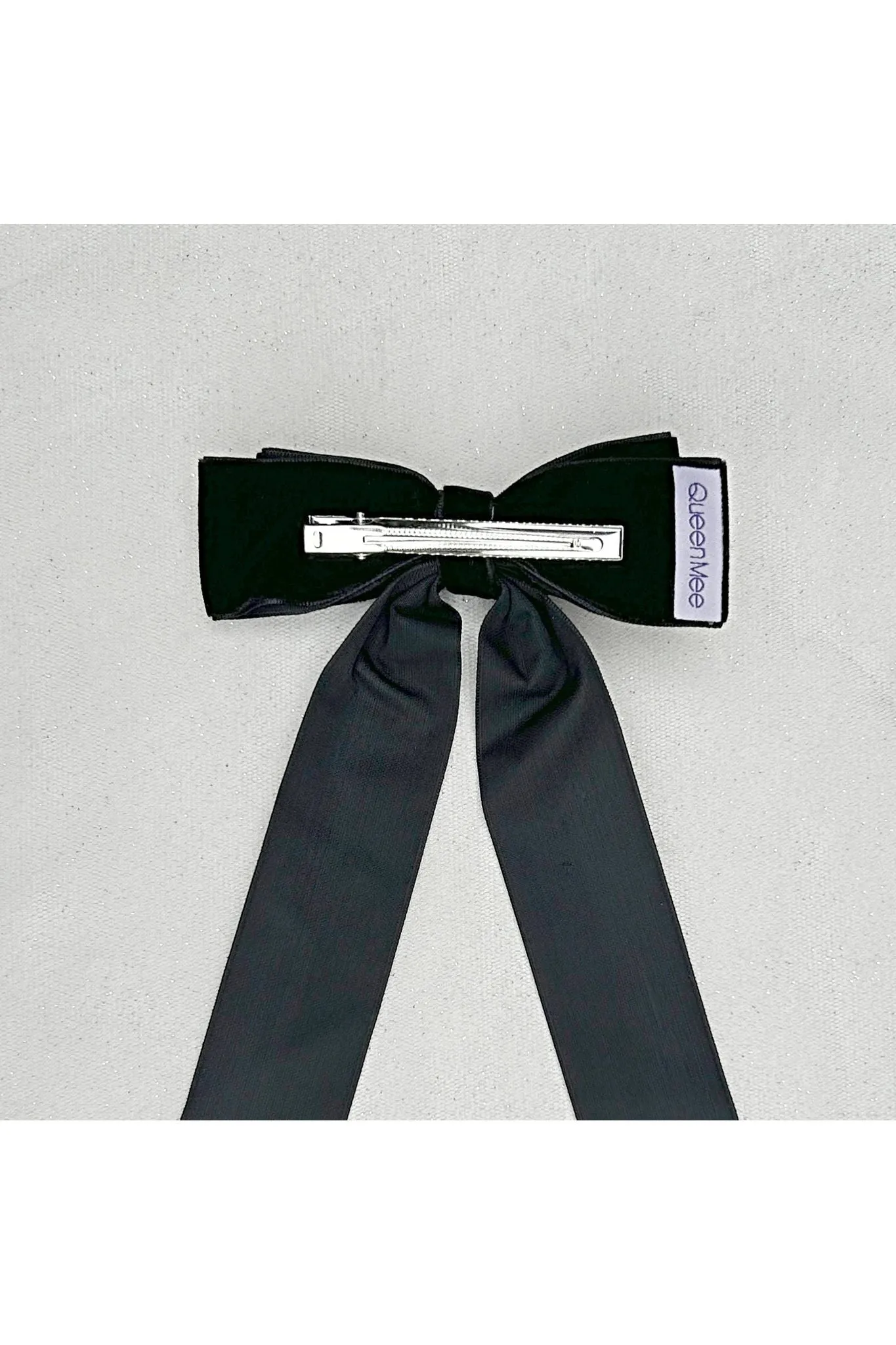 Black Velvet Hair Bow Hair Clip Alligator Clip by QueenMee Accessories sold by Goddiva product image thumbnail 5