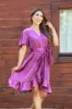 Double Second Frill Wrap Dress With Tea Sleeve sold by Goddiva
