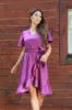 Double Second Frill Wrap Dress With Tea Sleeve sold by Goddiva
