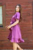 Double Second Frill Wrap Dress With Tea Sleeve sold by Goddiva