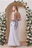 Goddiva Pearl Embellished Open Back Maxi Dress - White sold by Goddiva
