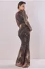 Maternity Starburst Sequin Maxi Rose Gold by Goddiva sold by Goddiva
