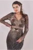 Maternity Starburst Sequin Maxi Rose Gold by Goddiva sold by Goddiva