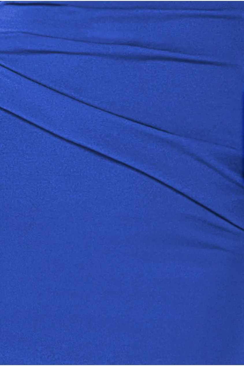 Bardot Pleated Midi Dress - Royal Blue by Goddiva sold by Goddiva product image thumbnail 4