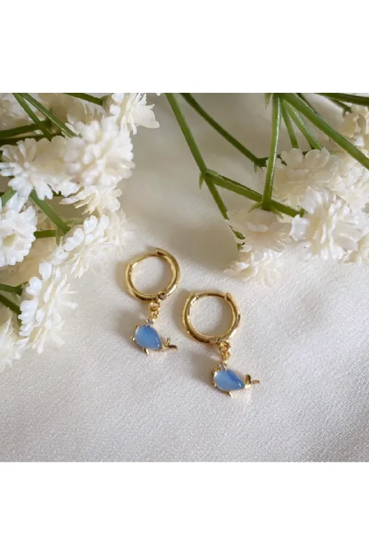 Wisteria London Whale Huggie Hoop Earrings sold by Goddiva