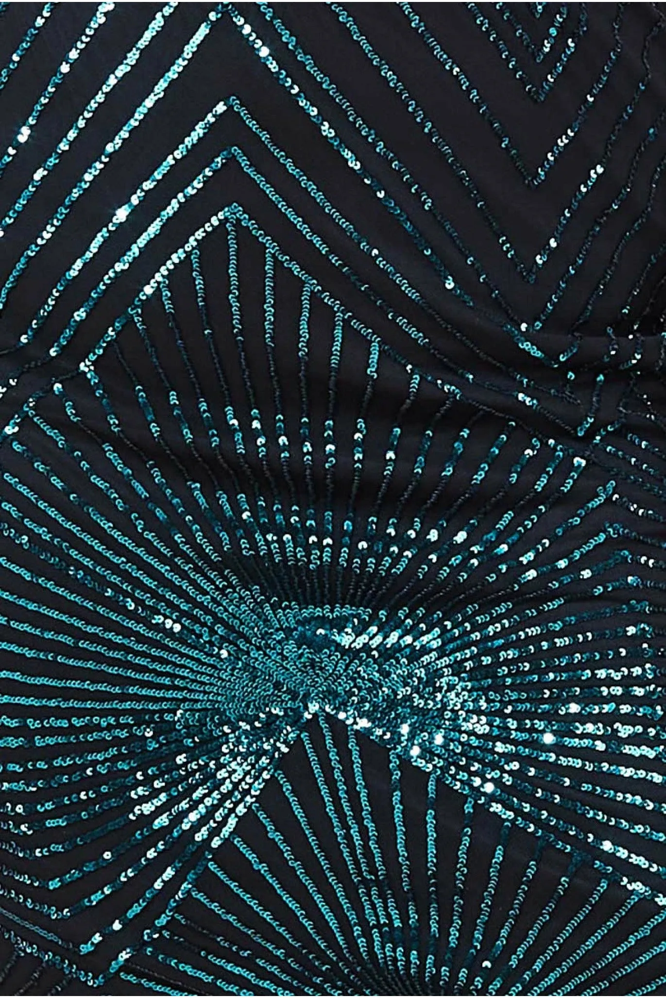 Scalloped Hem Starburst Midi Dress - Emerald by Goddiva Plus sold by Goddiva product image thumbnail 4