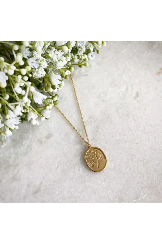 Wisteria London Harper Gold Floral Necklace made by Goddiva