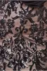 Goddiva Sequin Mesh Shirt Maxi Chiffon Sleeves - Black sold by Goddiva
