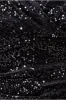 Sequin & Velvet Bardot Midi - Black by Goddiva Plus sold by Goddiva