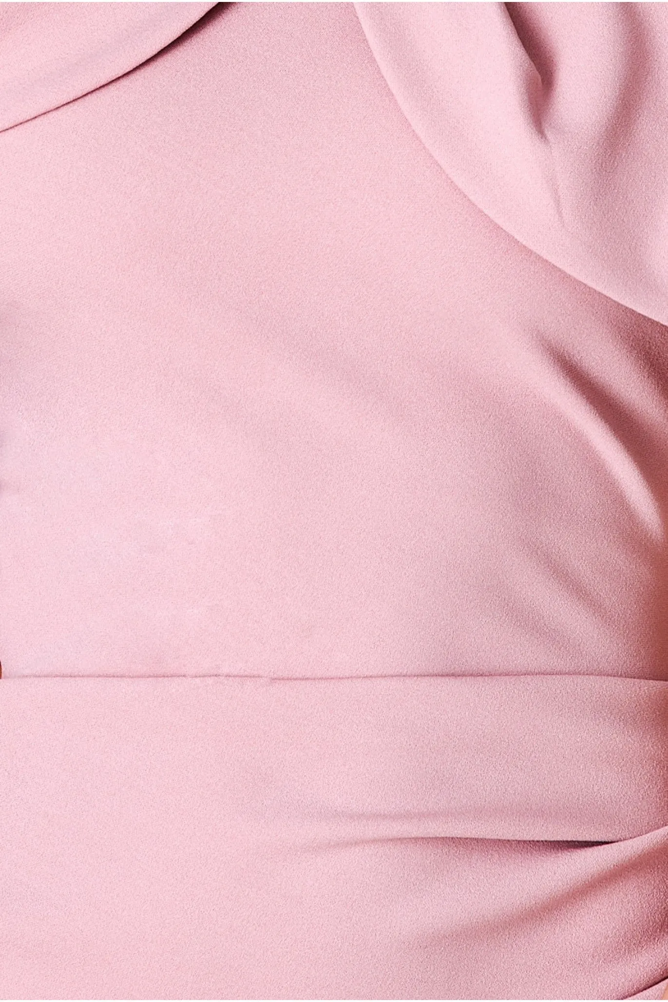 Scuba Crepe Pleated Bardot Midi - Blush by Goddiva sold by Goddiva product image thumbnail 4
