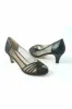 Glitz Shoes Metallic Mesh Peep Toe Sling Back Court Shoe sold by Goddiva