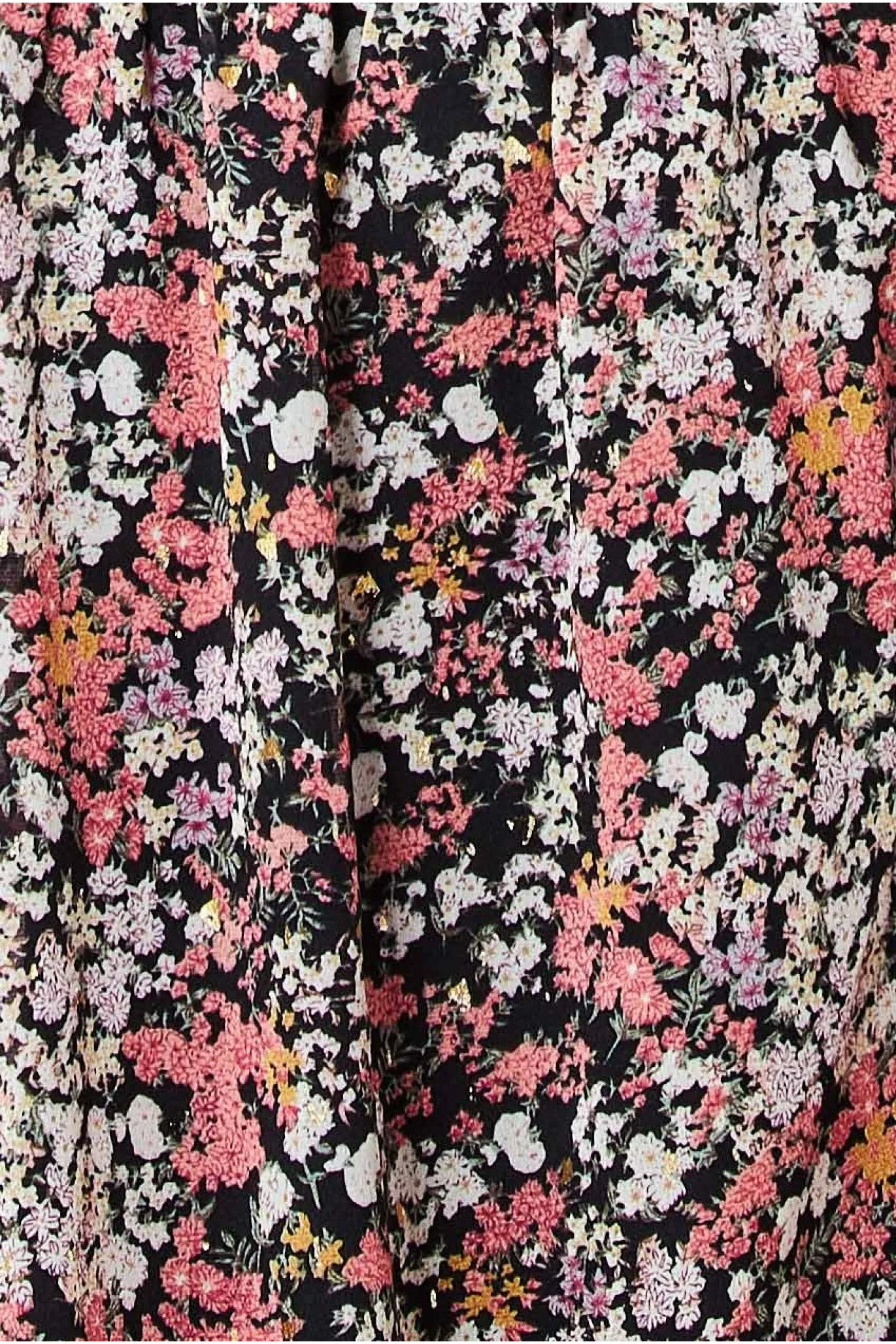 Goddiva Long Sleeve Midi Shirred Waistband - Floral Print sold by Goddiva product image thumbnail 4