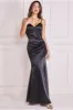 Cowl Back Satin Maxi Dress - Black by Goddiva sold by Goddiva