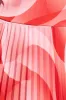 Printed Chiffon Pleated Maxi Dress - Coral by Goddiva sold by Goddiva